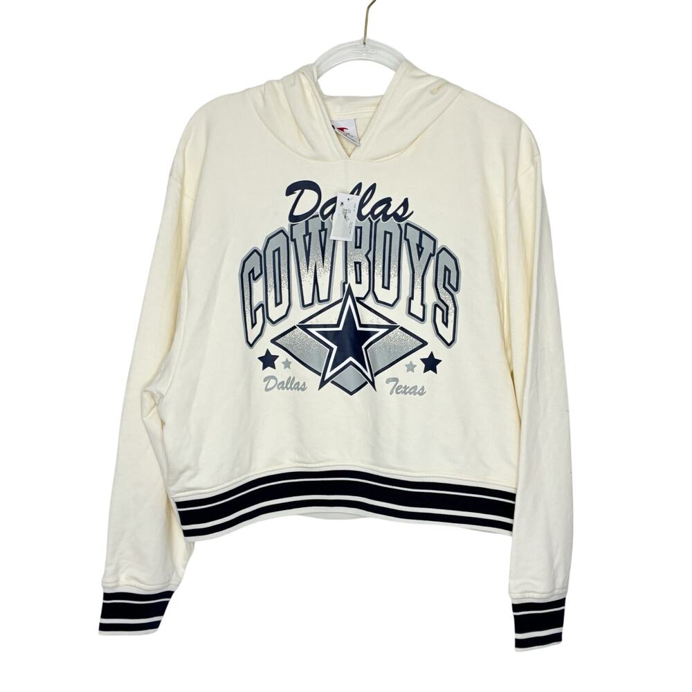 Champion NFL Dallas Cowboys Cream Sports Hoodie NWT Womens Various Sizes